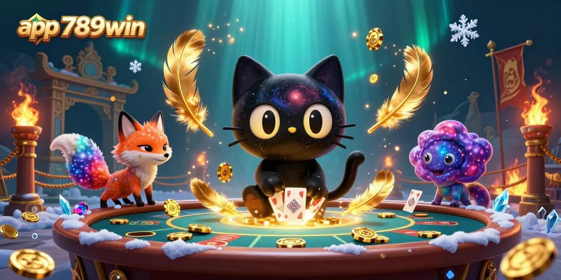 Catch the action with app 789win at a thrilling cosmic casino filled with vibrant game elements.