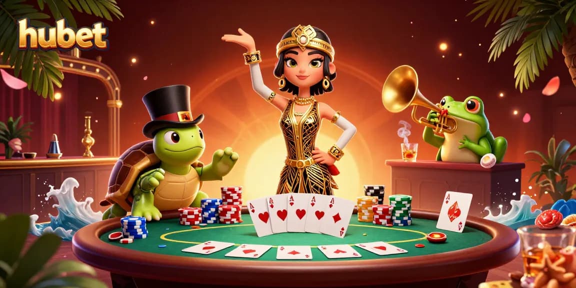 Participate in winning strategies with hubet's exciting poker scene, showcasing thrilling gameplay.