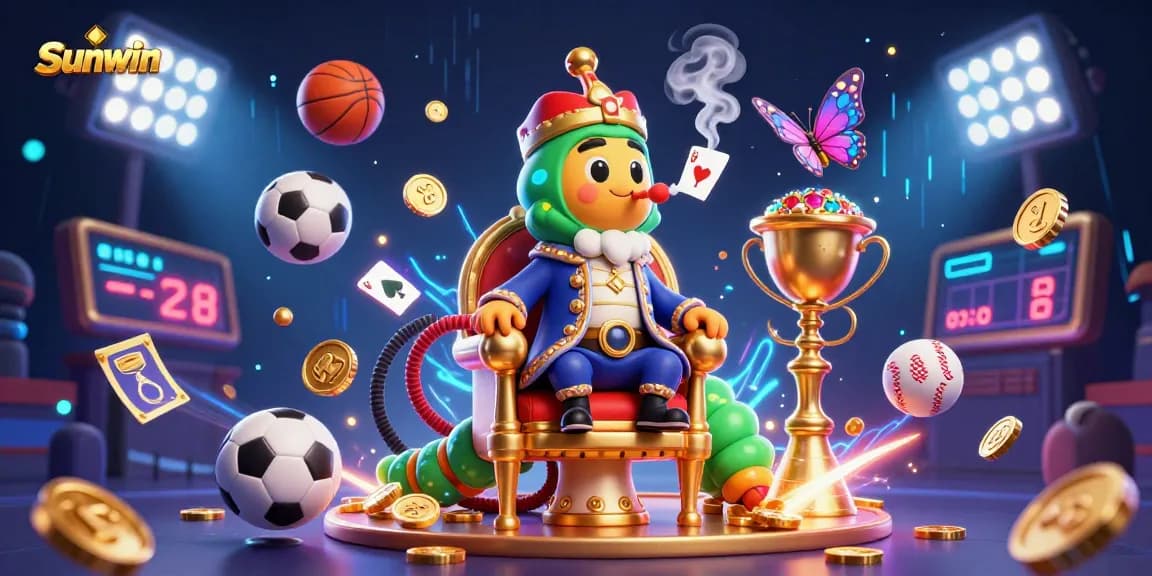 Experience thrilling sports betting action with Sunwin's vibrant casino scene featuring dynamic sports elements.