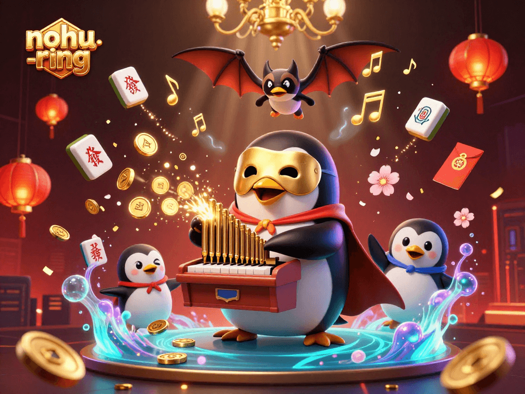 Experience jackpots and rewards in nohu-ring with a vibrant, dynamic gambling scene featuring captivating characters.