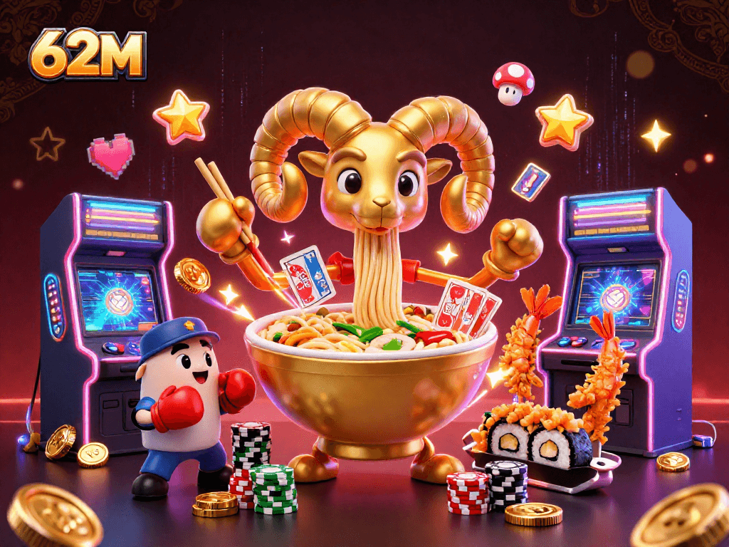 Aposte no 62M em um emocionante cassino digital com personagens divertidos e elementos de jogo vibrantes.