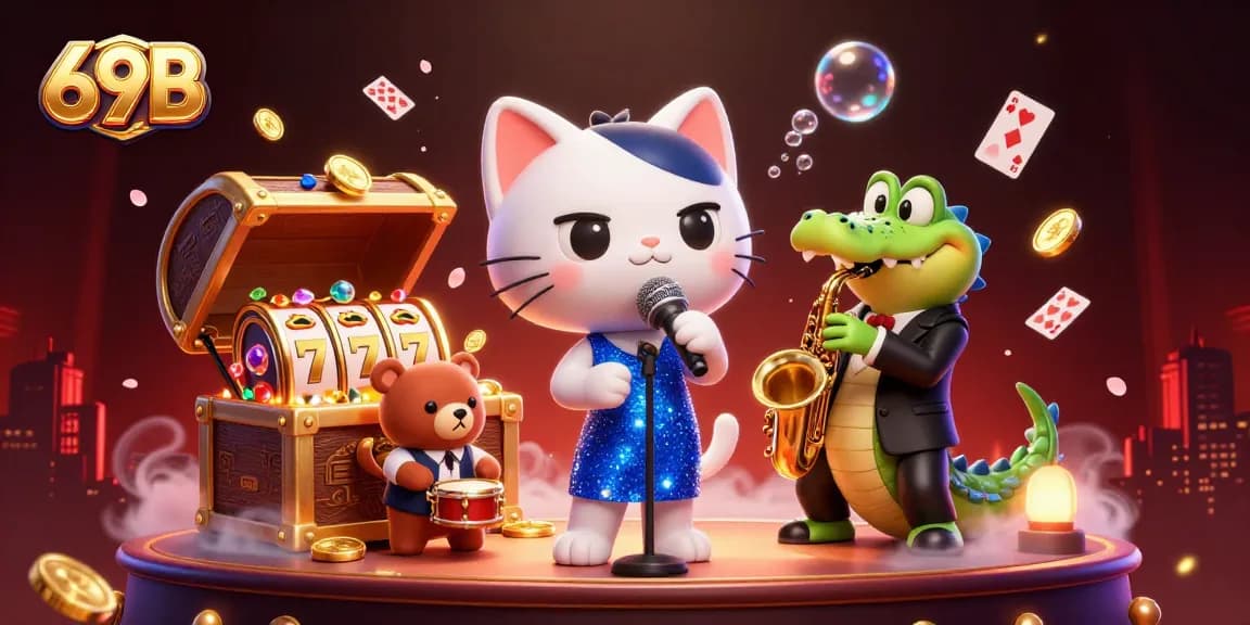 69B traz uma animação de cassino vibrante com personagens animados e tesouros sob o mar.