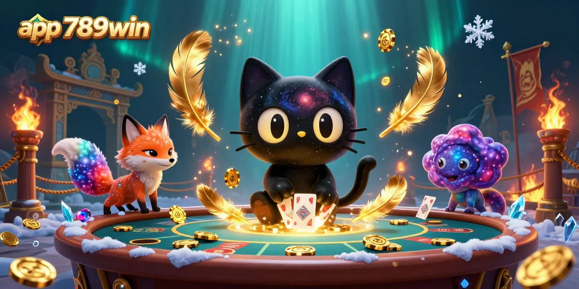 Catch the action with app 789win at a thrilling cosmic casino filled with vibrant game elements.
