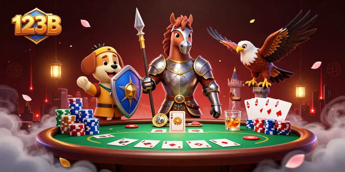 Engage in thrilling casino adventures with 123B poker scene featuring knights and chips.