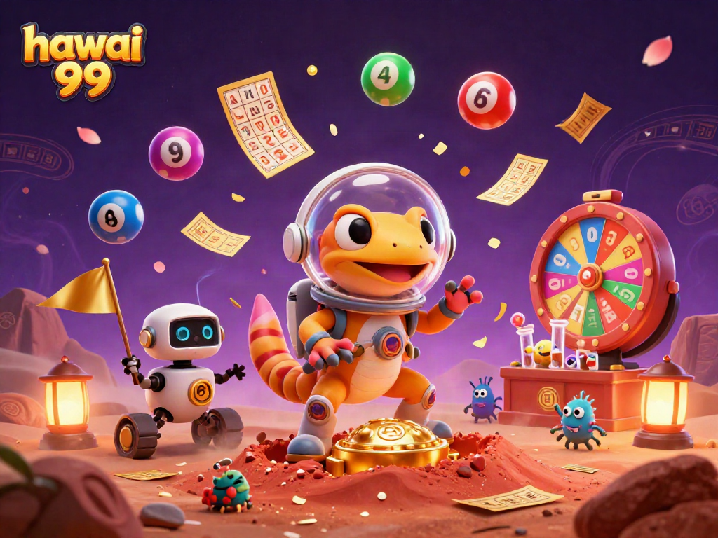 Get lucky with hawai 99 as the Martian gecko uncovers a golden casino treasure.