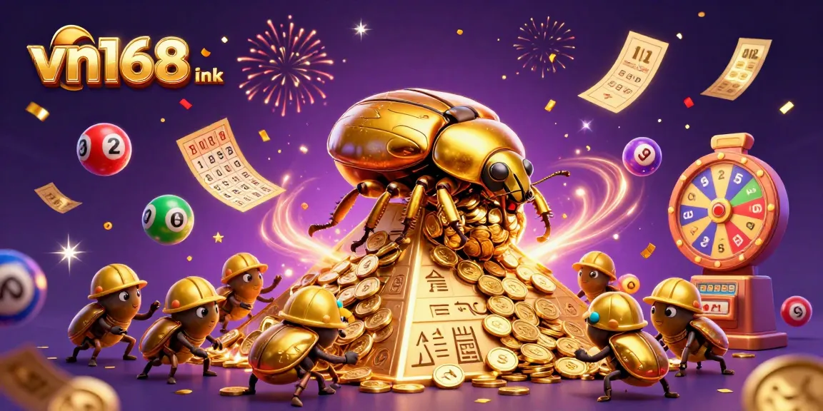Experience the excitement of vn168 ink with vibrant casino symbols and engaging lottery elements.