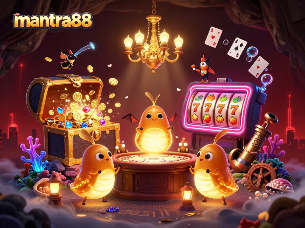 Engage with mantra88's exciting casino gameplay featuring glowing elements and vibrant action.