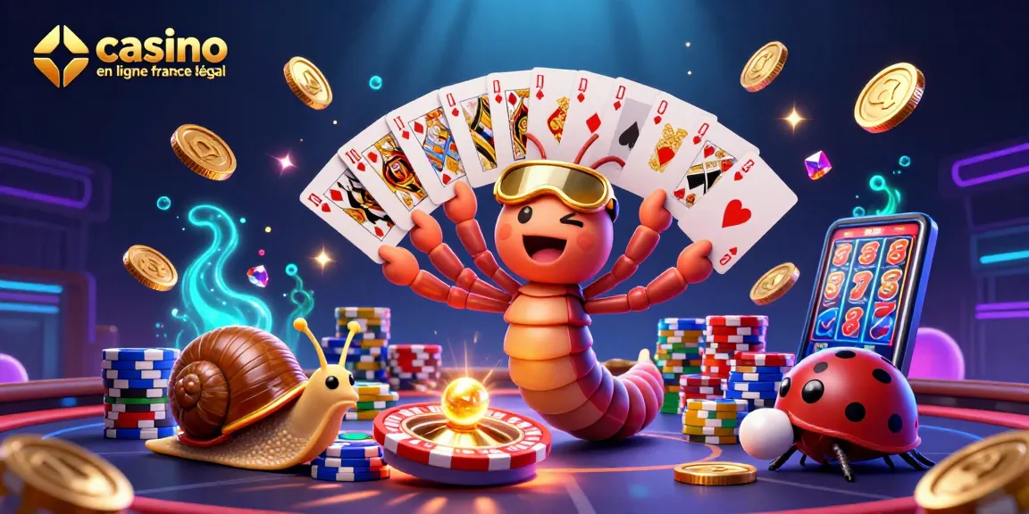 Visualisez le casino en ligne légal en France avec un dealer cartoon et de grosses mises excitantes.