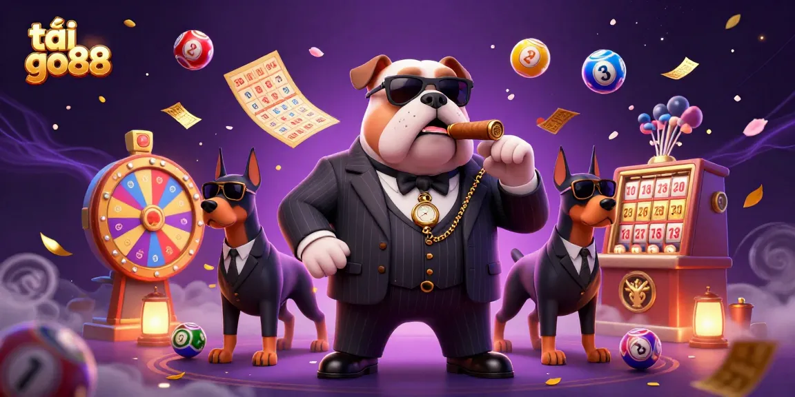 Experience exciting gameplay with tải go88, featuring vibrant lottery elements and a charismatic mafia bulldog boss.