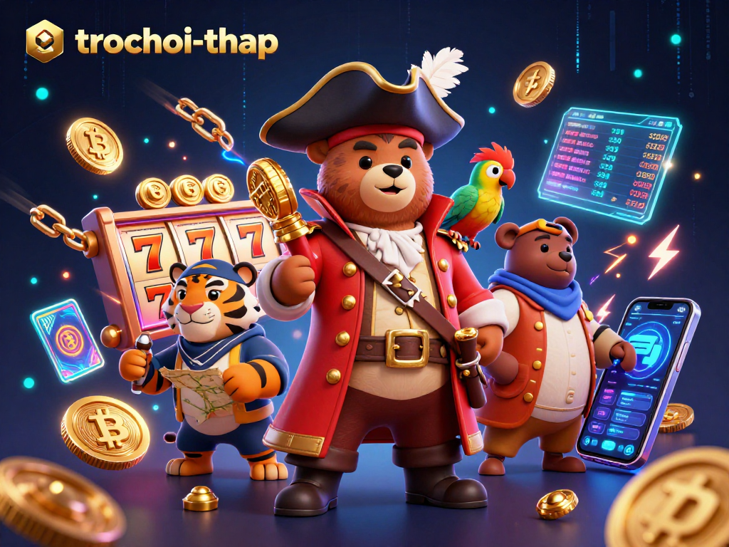 Spin the reels of trochoi-thap while exploring vibrant characters and dynamic gaming elements in a thrilling scene.