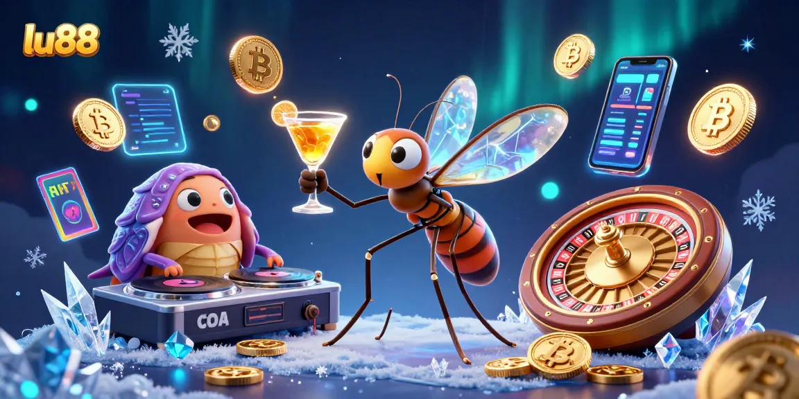 lu88 casino mascot comes to life in an ultra-detailed 3D illustration, featuring exciting gaming elements