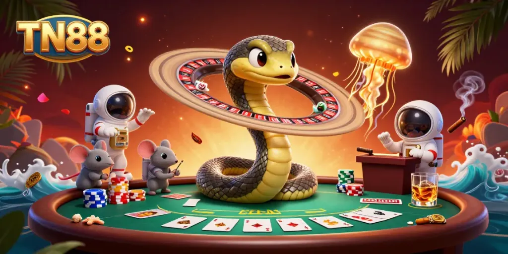 Experience the thrills of TN88 casino gaming with vibrant, dynamic characters in action.
