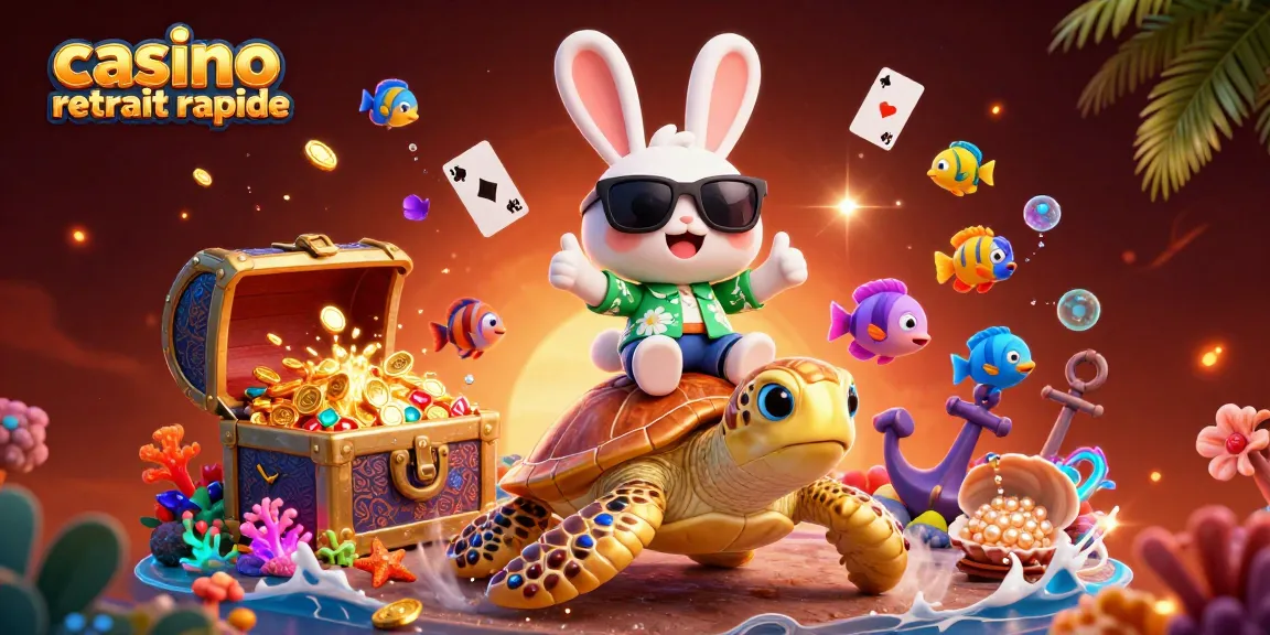 Découvrez les casinos avec retrait rapide, incluant un joli lapin et une tortue en or dans une aventure dynamique.