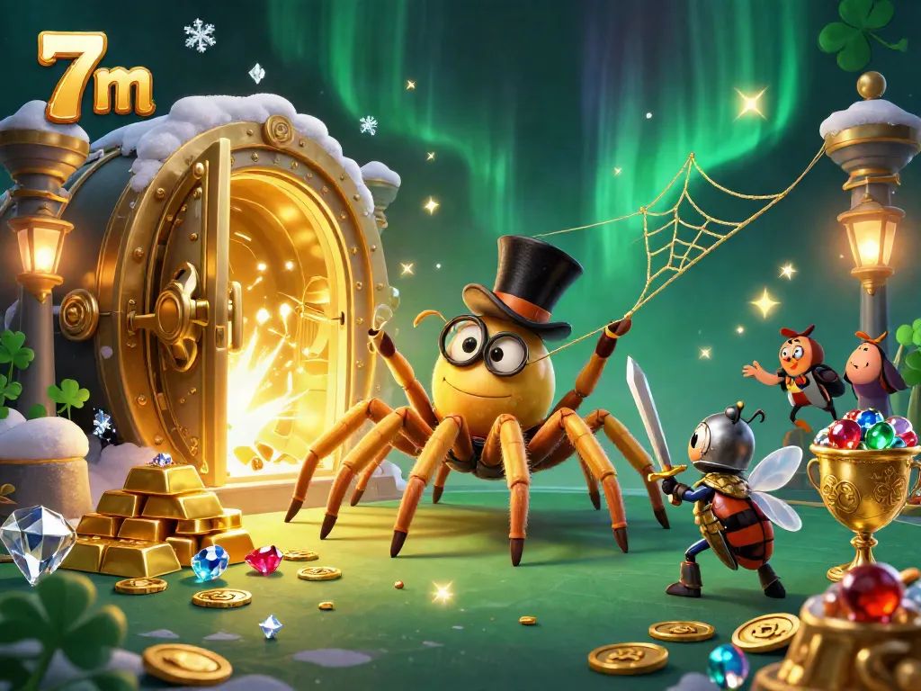 Engage with the thrilling world of 7 m as characters create a magical casino scene.