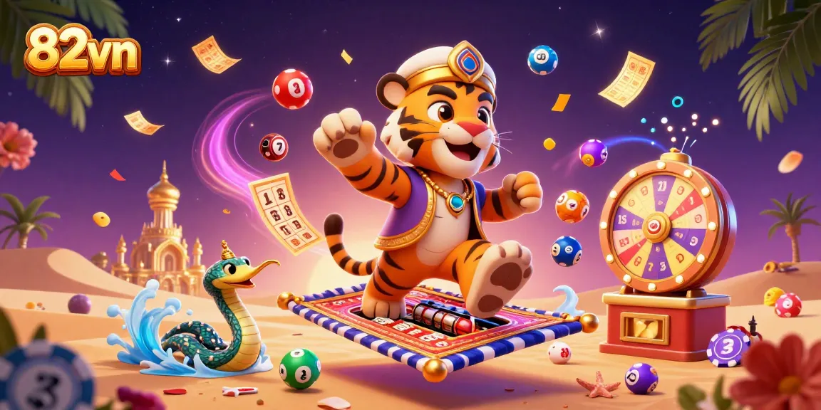 Experience thrilling gambling with the vibrant 82vn casino scene featuring magical characters.