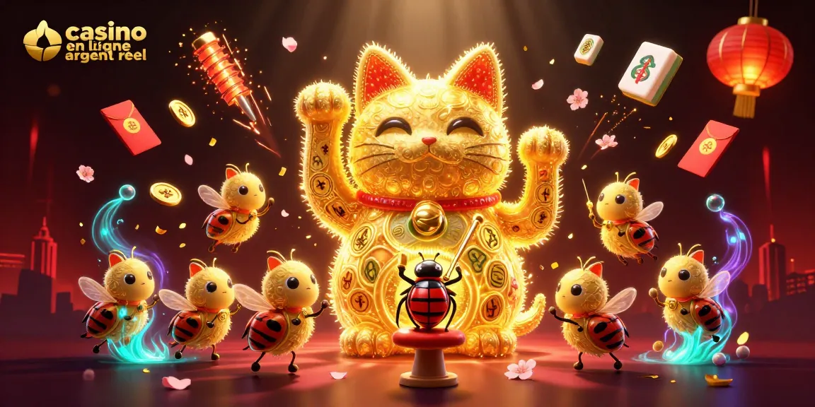 Profitez des jeux amusants de casino en ligne argent réel avec un chat porte-bonheur dans un monde féerique.