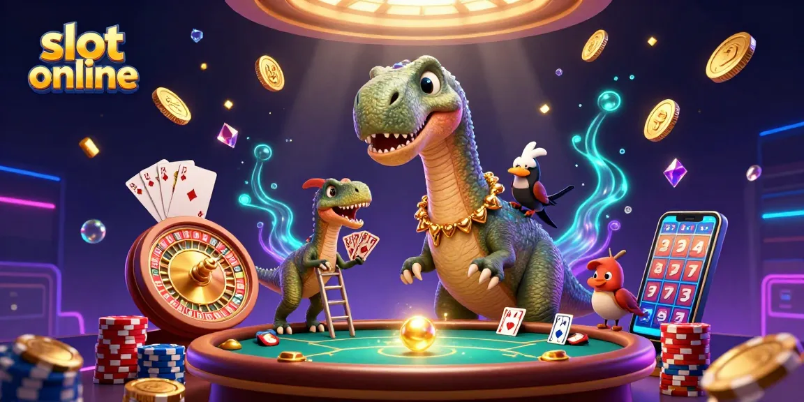 Experience the thrill of slot online with vibrant 3D casino characters and dynamic game elements.