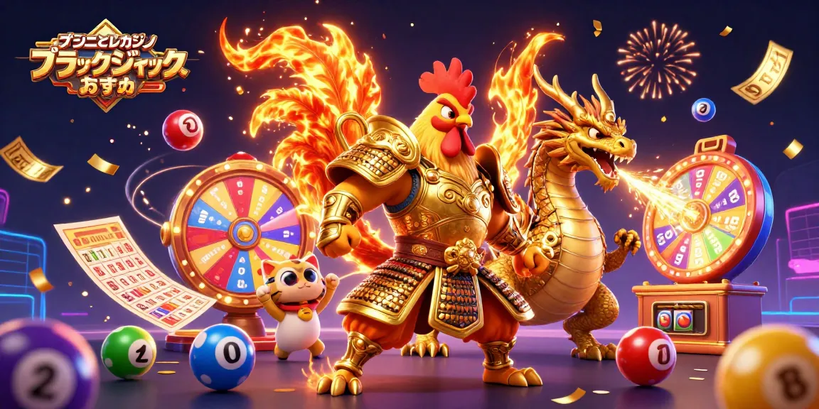 オンラインカジノ ブラックジャック おすすめで勝利を目指す3Dの戦士たちのイラスト