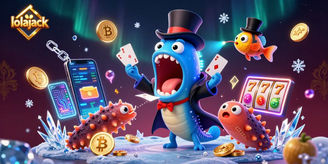 Experience the magic of lolajack as sea creatures perform thrilling casino tricks amid vibrant crypto elements.
