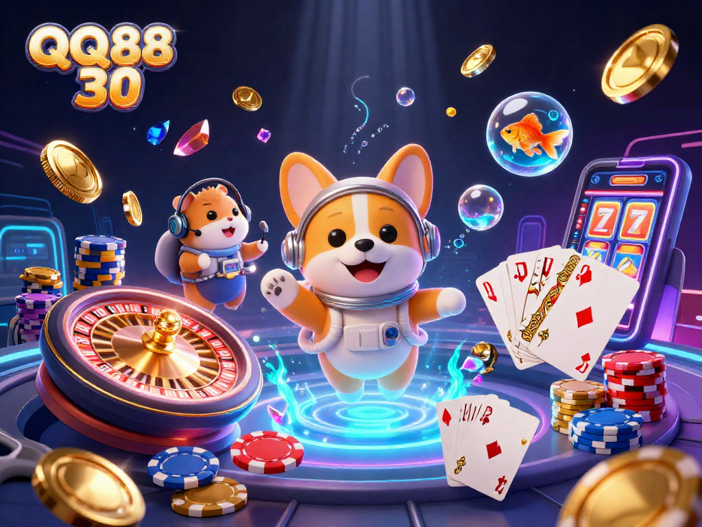 Join QQ88 30 in a cosmic casino adventure filled with drifting coins and exciting games.