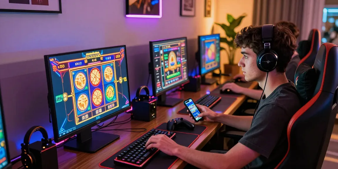 Experience online gaming with https://www.modernrussia.com/mpocash/ as players engage with vibrant slot games in a stylish setup.