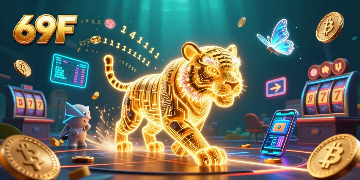 Experimente a emoção do 69F com o tigre dourado em um cenário de cassino digital.