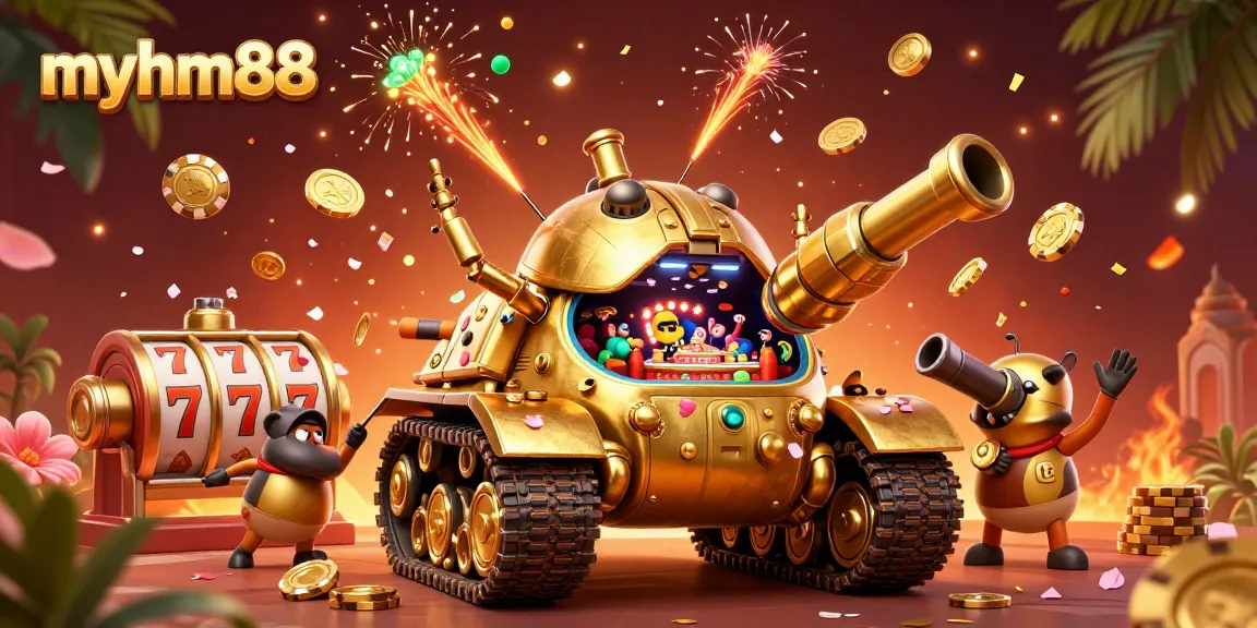 Engage in thrilling gameplay at myhm88 with vibrant 3D casino elements and lucky symbols
