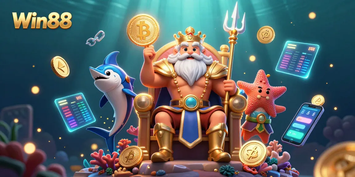 Win88 captures the excitement of gamers engaging in vibrant digital slot and crypto action.