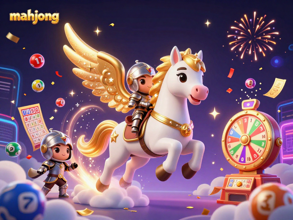 Experience exhilarating mahjong gameplay amidst a vibrant, festive casino landscape.