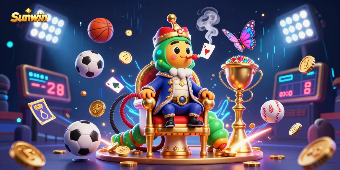 Experience thrilling sports betting action with Sunwin's vibrant casino scene featuring dynamic sports elements.