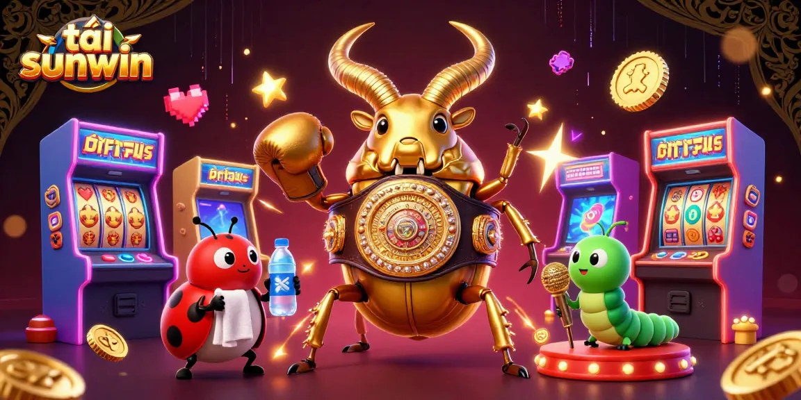 Spin the reels at tải sunwin with a captivating 3D illustration showcasing dynamic casino elements.