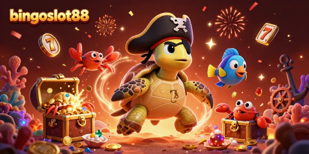 Permainan bingoslot88 yang seru dengan karakter laut dan elemen slot menarik.