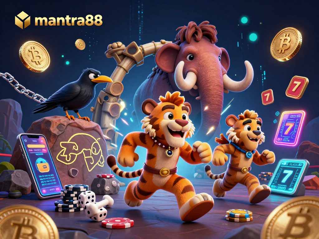Experience mantra88's unique prehistoric casino with engaging characters and crypto elements