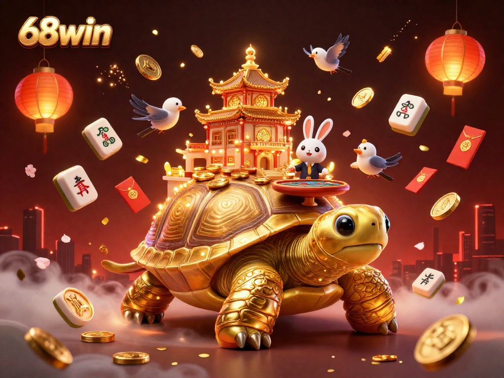 Experience winning thrills at 68win with lively casino elements, 3D characters, and vibrant designs.