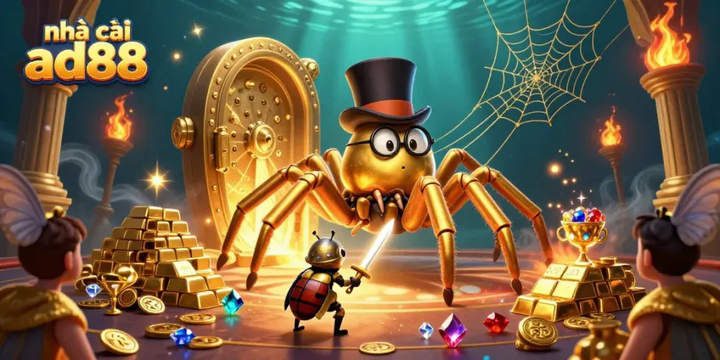 Join the excitement at nhà cái ad88 with a captivating illustration of thrilling casino treasures.