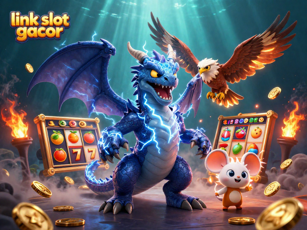 Spin the reels of luck with link slot gacor in a vibrant casino scene packed with action.