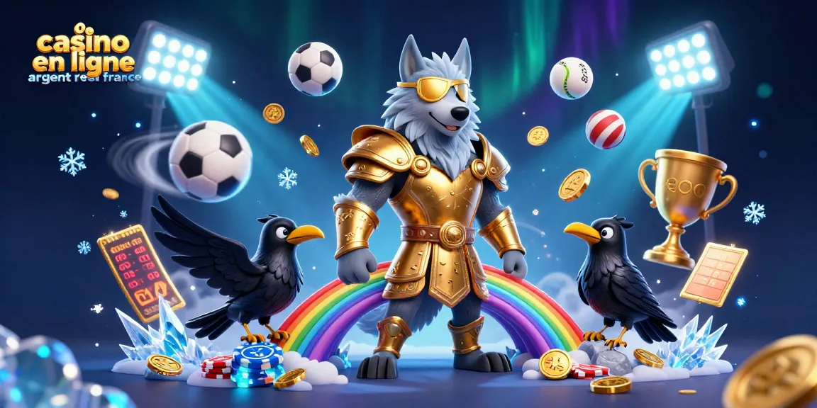 Profitez de l'excitation au casino en ligne argent réel France avec un visuel captivant d'Odin et ses corbeaux.