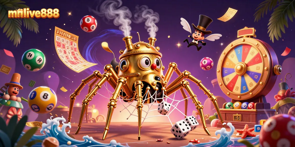 Experience mmlive888 with colorful dynamic elements in this captivating casino-themed illustration.