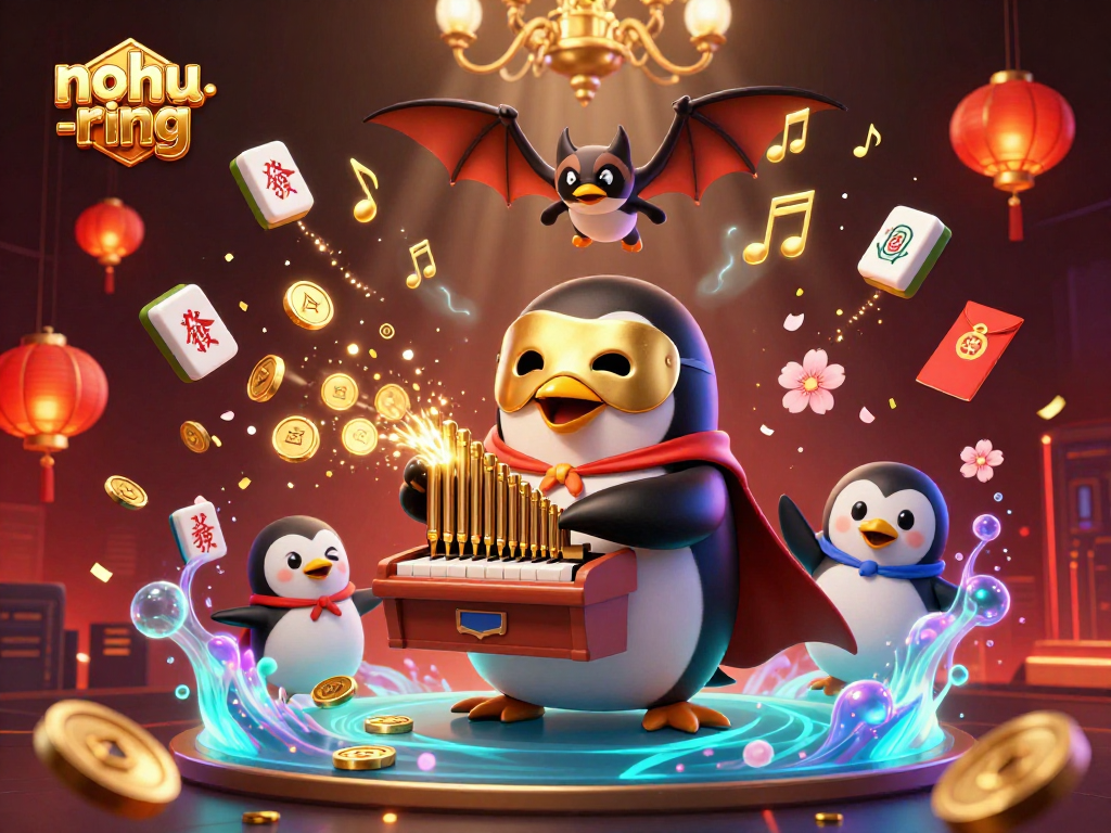 Experience jackpots and rewards in nohu-ring with a vibrant, dynamic gambling scene featuring captivating characters.