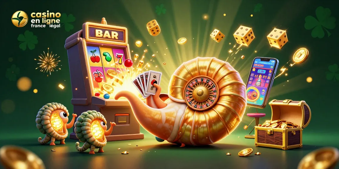 Capter des gains au casino en ligne France légal avec une boîte à jackpots éclatante et un homard lumineux.