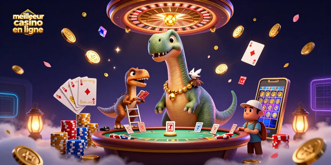 Gagnez des jackpots au meilleur casino en ligne avec un brontosaurus unique et des jetons scintillants