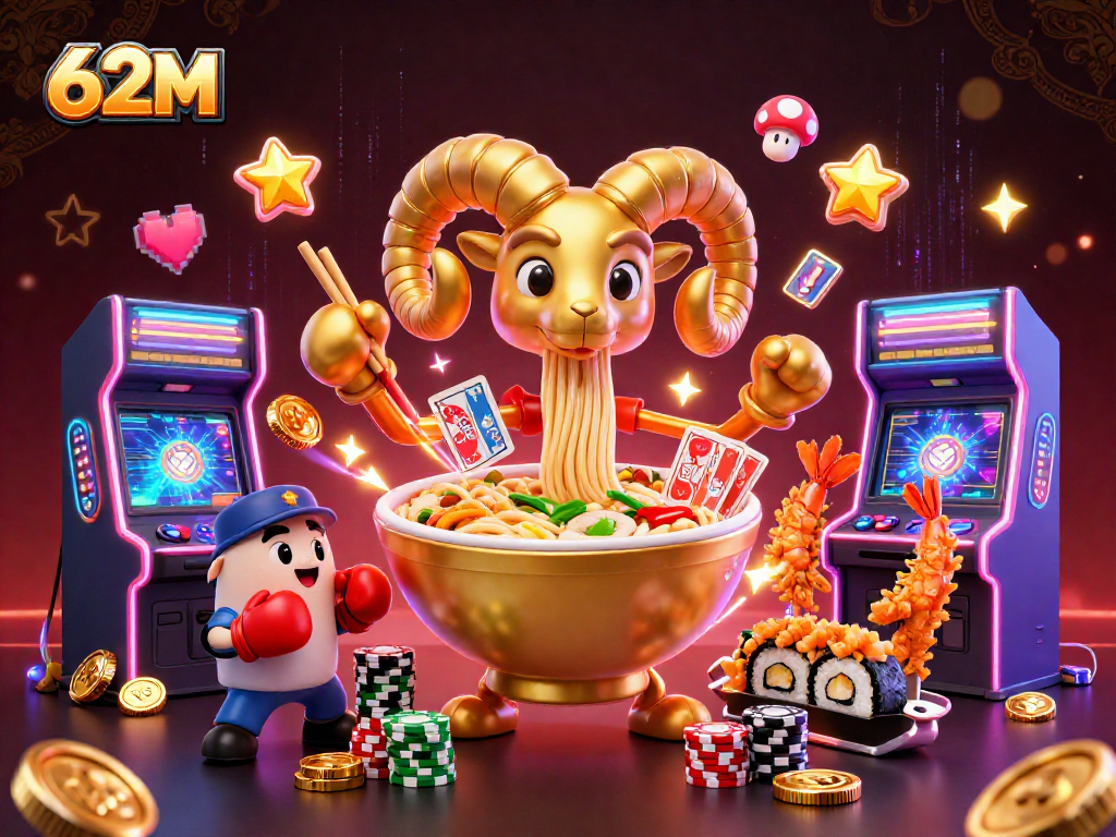 Aposte no 62M em um emocionante cassino digital com personagens divertidos e elementos de jogo vibrantes.