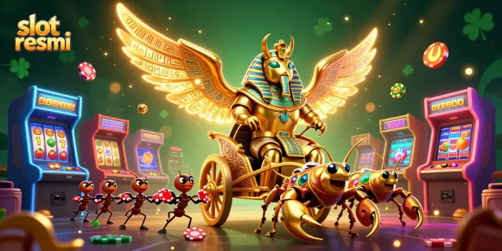 Experience exciting gameplay at a slot resmi with vibrant visuals and glowing game elements.
