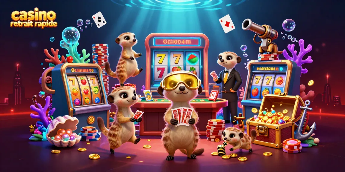 Gagnez avec des jeux rapides au casino retrait rapide dans une illustration animée