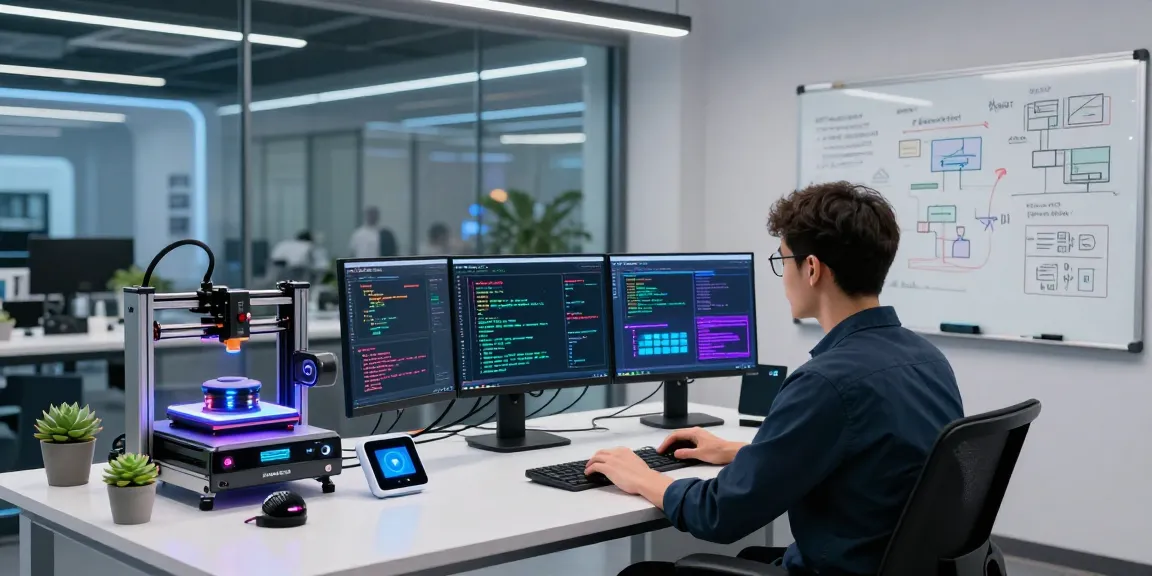 NAGA2000 software development in a modern tech laboratory with vibrant coding interfaces.