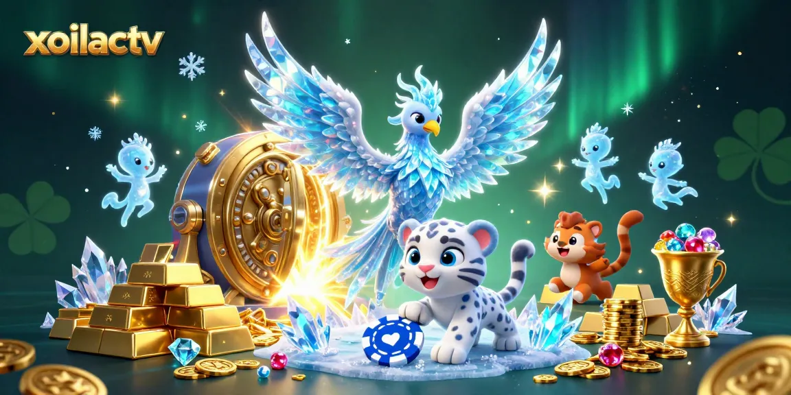 Engage with xoilactv's dazzling live gaming atmosphere featuring an ice phoenix and dynamic elements
