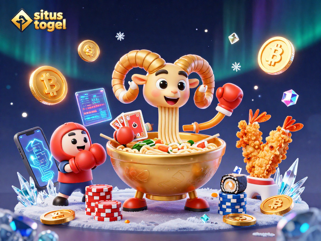 Experience excitement at situs togel with our lively 3D characters in a colorful casino scene.