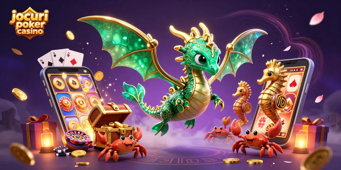 Joacă jocuri poker casino în atmosfera unei ilustrații 3D captivante, plină de detalii.