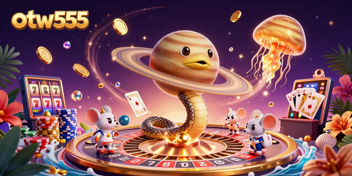Experience otw555 at its finest with a dynamic cosmic casino scene featuring bets and jackpots.