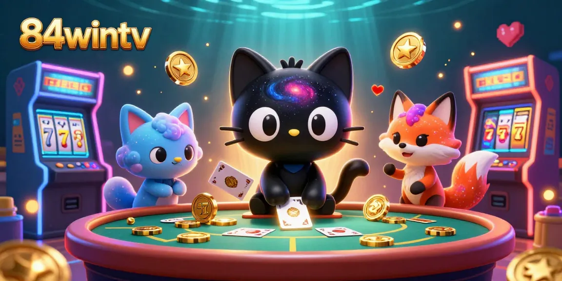 Try your luck at 84wintv with vibrant casino games as characters engage in fun!